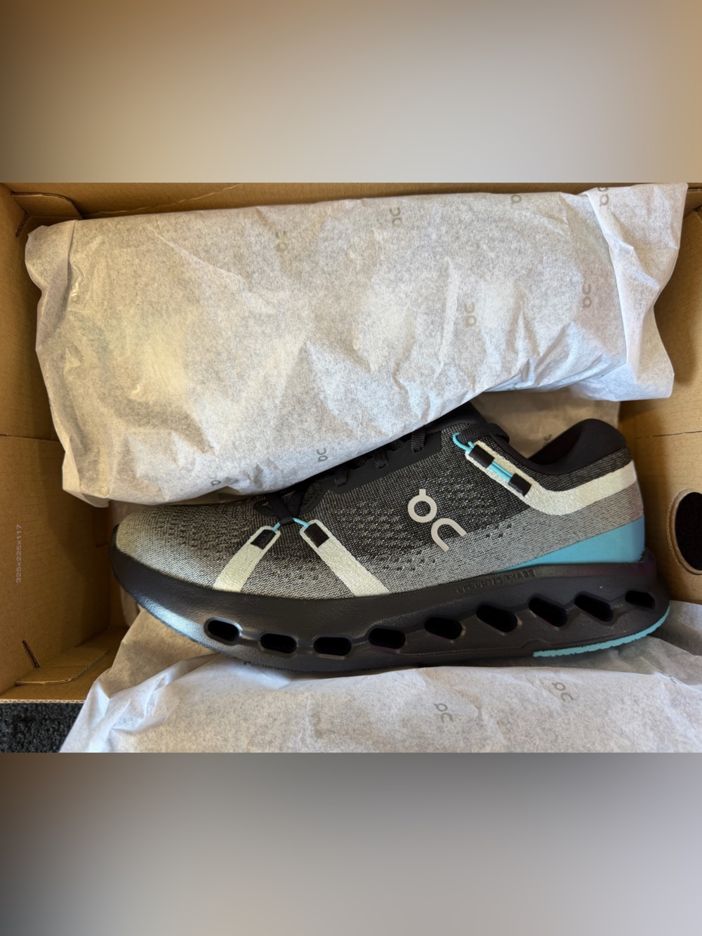 On Cloud Men's Cloudsurfer 2 in black and flurry size 11